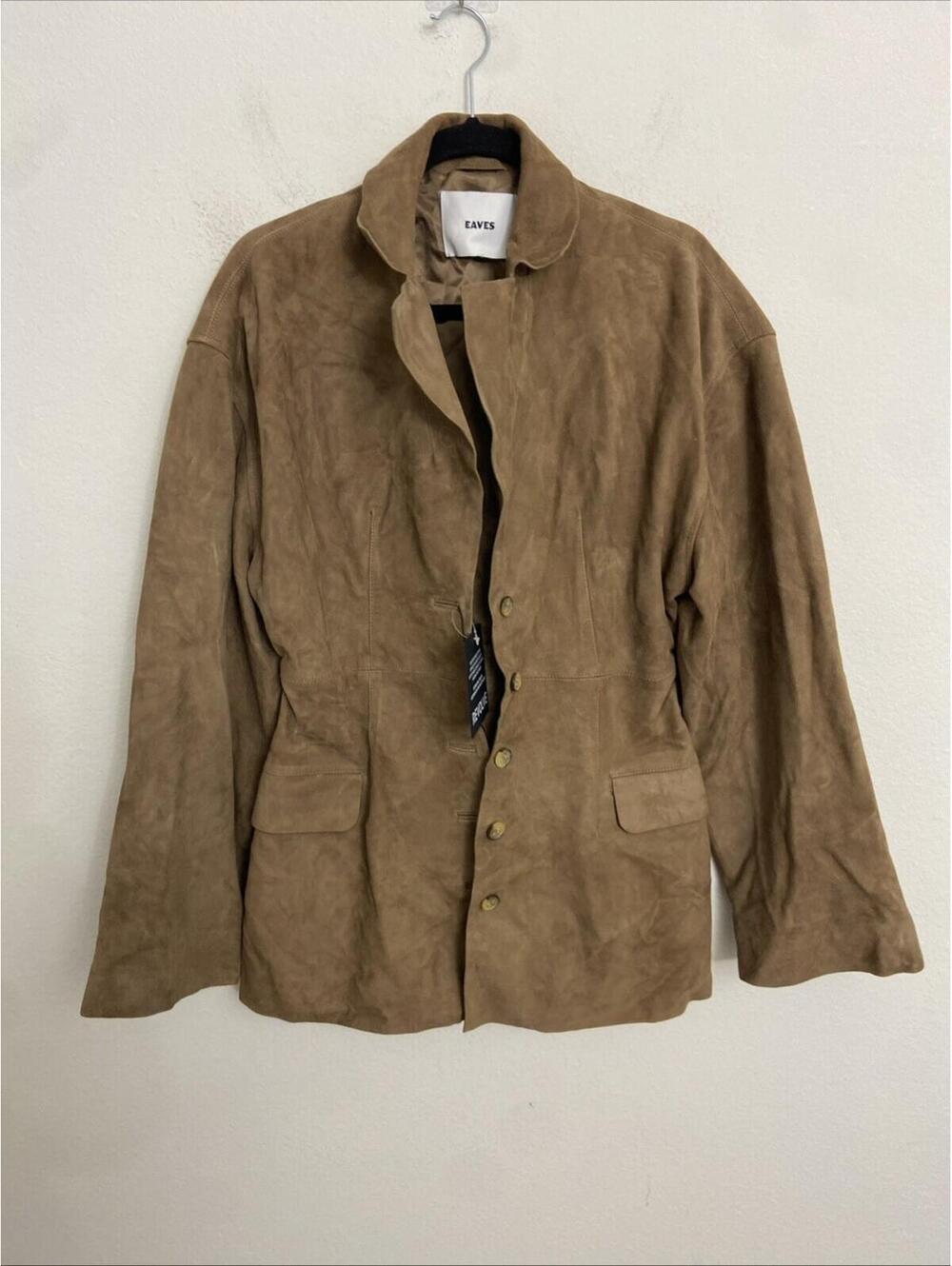 Eaves Revolve Salta Suede Jacket in Tan SIZE M NWT $528msrp - Picture 6 of 11